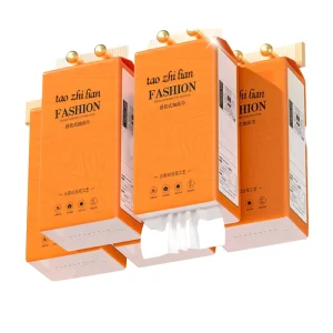 OEM Custom Logo Virgin Wood Pulp Facial Tissue Paper Large Capacity Hanging Bottom Pull Design for Hotel Restaurant