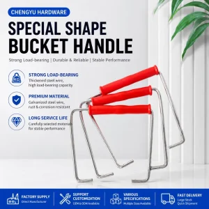 OEM Custom Metal Bucket Handle for 20L Oil Paint Pail, Galvanized Wire Grip Accessory