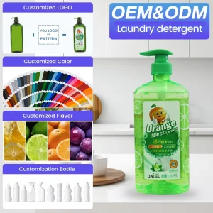 OEM Custom Packaging Fragrance Powerful Dishwashing Liquid for Home Kitchen Tableware & Fruit Cleaning