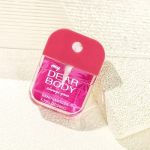OEM Custom Transparent PETG Card Shape Purse Size Waterless 34ml Body Splash Hand Sanitizer