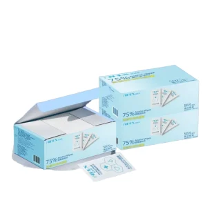OEM Customized 50 Pieces Single Independent Packaging 75% Alcohol Sanitizing Wet Wipes Disinfection Wipes for Cleansing