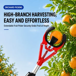 OEM DIY D Grip Telescopic Pole Multi Fruit Harvesting Tool Plastic Handle Aluminum Lightweight Garden Accessories