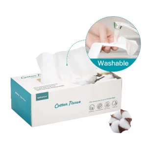 OEM Disposable 100% Cotton Dry Wipes Ultra Soft Thick Wash Cloths Adults Babies 100 Count Facial Tissue Salon Use Nonwoven