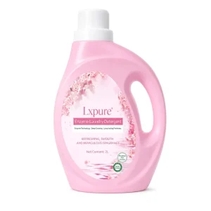 OEM Disposable Enzyme Laundry Detergent 2L Rose Fragrance Deep Stain Removal Color Protection Long Lasting Scent Household