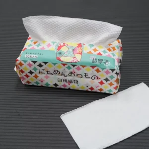 OEM Disposable Silky Touch Pearl Pattern Cotton Hypoallergenic Facial Cleansing Towel Tissue for Skin Care & Makeup Removal