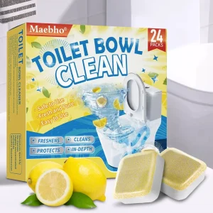 OEM Disposable Toilet Bowl Cleaner Tablets 24 Pcs Lemon Scent Deep Stain Remover Decontamination Freshen and Protect