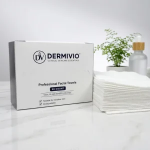 OEM Disposable Viscose Eco Friendly Hypoallergenic Dry Cleansing Wipes 50 Count Reusable Storage Box for Makeup Face Towel