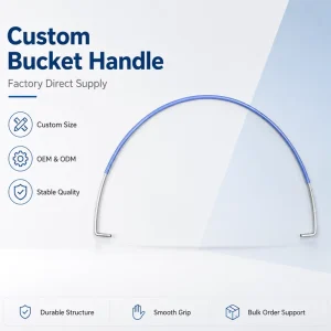 OEM Durable Wear-Proof Galvanized Wire PVC Wrapped Bucket Handle 16-20L Capacity for Packaging Food Boiling Water Applicable