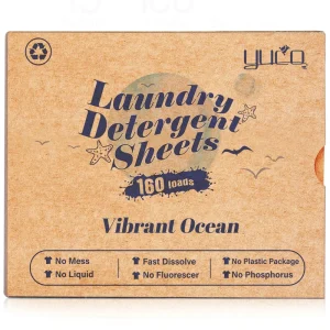 OEM Eco-Friendly Disposable Laundry Detergent Sheets Ocean Fragrance Scent Beads Low-Foam Natural Plant-Based Laundry Soap