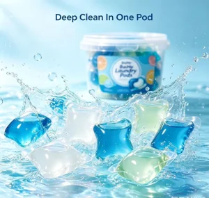 OEM Eco-Friendly High Concentration Lavender Lemon Floral & Jasmine Scent Laundry Pods for Clothes