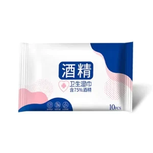 OEM Eco-Friendly Non-Woven CE Certified 75% Alcoholic Wipes Portable Travel Size for Disinfection & Cleaning Family Use