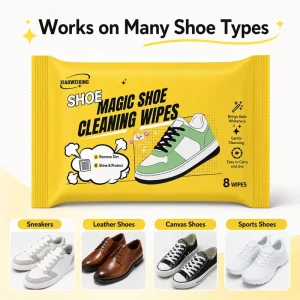 OEM Effective Stain Removal Shoe Wet Wipes Deep Cleaning & Shine Restoration Shoe Wipes for Leather Sneakers Custom Brand