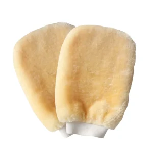 OEM Extra Thick Double Sided Sheepskin Buffing Mitt Strong Decontamination Car Wash Gloves Auto Detailing Wool Material