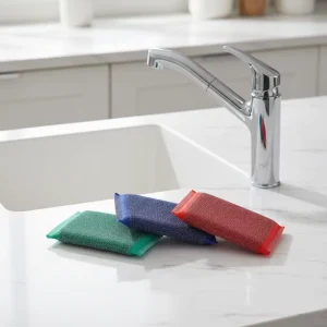 OEM Factory Colorful Rectangle Washable Kitchen Cleaning Sponge and Scouring Pads