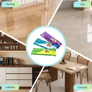 OEM Factory Quick Dry Specific Gentle Care Wood Floor Tile Wipes Lemon Scent Strong Cleaning Floor Wet Wipes for Kitchen Grease