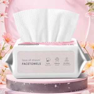 OEM Fast Dry Cotton Face Towel with Custom Logo 20x20cm 1-Ply Roll Tissue for Home Use Bulk