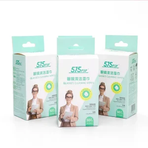 OEM Glasses Cleaning Wipes 50 PCS Pre Moistened Lens Cleansing Tissues for Eyeglasses Camera Phone Screen 8x13cm