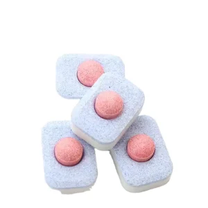 OEM Lemon Scent DishWasher Cleaning Tablets Packed Water soluble Film Deep Cleaning Tablets