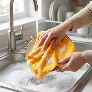 OEM Lint Free Soft Furniture Polishing Rags for Commercial Janitorial Housekeeping Supply Business Use Microfiber Towel