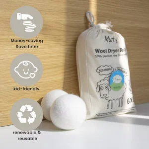OEM Logo Print Wool Dryer Balls 100% Organic New Zealand Wool Reusable Natural Fabric Softener Ball