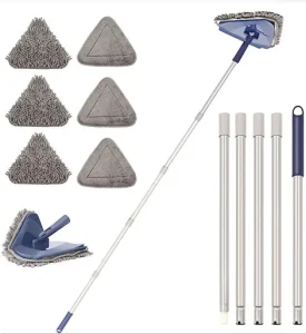 OEM Multifunctional Triangle Dust Mop with Split Iron Splicing Pole for Windows, Mirrors, and Walls