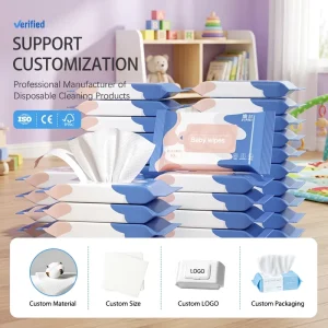 OEM Natural Care Biodegradable Non Woven 14*19cm Custom Gentle Eco Friendly Baby Wet Wipes for Newborn Care