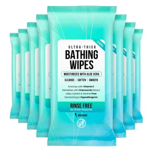 OEM Natural Ingredient Extra Large Ultra Thick Non woven Bathing Wipes for Adults 10 Disposable Body Cleansing Wipes 4 Pack