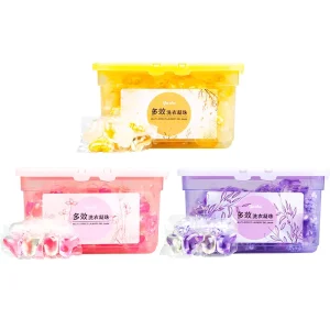 OEM ODM 3 in 1 Household Cleaning Laundry Detergent Pods Customized Lotus-Shaped Capsule with Long-Lasting Fragrance Disposable