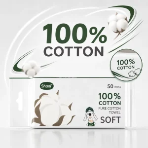 OEM ODM 50 Pulls 100% Pure Cotton Soft Towel Hanging Display Pure Cotton Facial Towel Soft Sensitive Infant Baby Face Towel