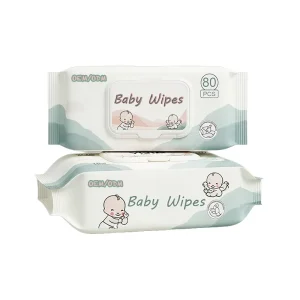 OEM ODM 80 Sheets Baby Wipes Gentle Cleansing Sensitive Skin Unscented Diaper Wipes Soft Spunlace Fabric Manufacturer