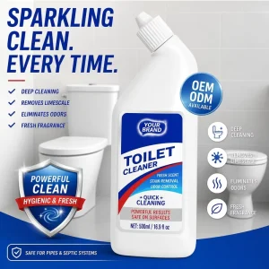 OEM ODM Custom Clinging Toilet Cleaning Foam with Bleaching Power Removes Stains for Daily Use Best selling in Europe