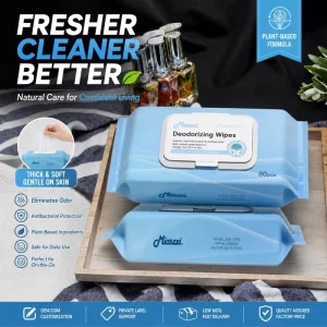 OEM ODM Custom Eco Friendly Body Deodorant Cleansing Wipes Quick Drying for Men & Women Best selling in Europe and the US