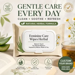 OEM ODM Custom Feminine Non Woven Cleaning Wipes PH Balanced Alcohol Free Gentle for Intimate Freshness Makeup Removal