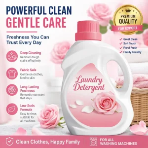 OEM ODM Custom High Efficiency Concentrated Liquid Laundry Detergent Gentle Stain Remover & Fresh Fragrance for All Fabrics