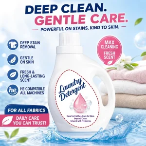 OEM ODM Custom High Quality Eco Friendly Lavender Scent Liquid Laundry Detergent with Stain Remover Best selling in Europe & US
