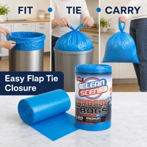 OEM ODM Custom Large Extra Thick Flap Tie Trash Bags OEM Supplier