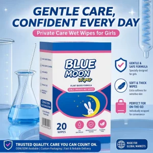 OEM ODM Custom PH Balanced Hypoallergenic Non Woven Feminine Wipes CE Certified Individually Wrapped for Intimate Care