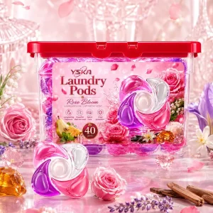 OEM ODM Custom Rose Bloom Fragrance Laundry Detergent Pods with High End Perfume Scent for Private Label Laundry Care Brands