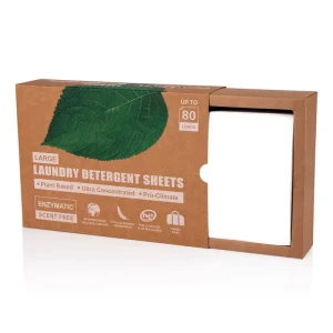 OEM ODM Eco Friendly Natural Biodegradable Detergent Sheets Private Label Solid Soap Strips for Washer Laundry Detergent Sheets