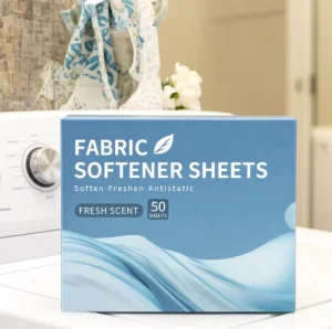 OEM ODM Fresh Scent Fabric Softener Sheets Soften Freshen Antistatic 50Sheets 16*23cm Nonwovens Laundry Clothes Washing Sheets