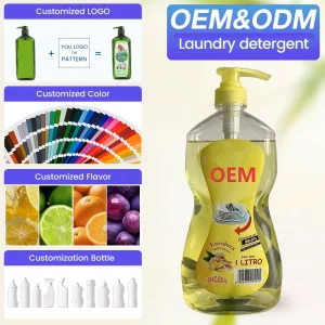 OEM & ODM Ginger Fragrance Grease Remover Kitchen Detergent Safe Formula Dishwashing Liquid for Tableware Cleaning