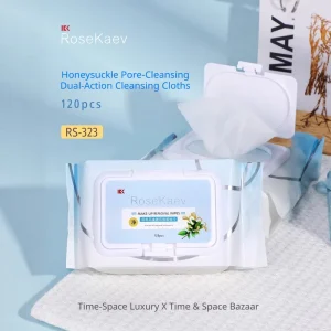 OEM ODM Honeysuckle Flower Cleansing Dual-Effect Makeup Remover Wipes Three Uses One Skin-friendly Lint-free Non-woven Fabric