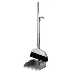 OEM ODM Household Cleaning Upgrade Stainless Steel Sweeper Heavy Duty Densely Bristled Broom and Dustpan Combo Set for Pet Hair