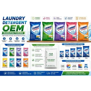 OEM ODM Label Laundry Detergent Powder Contract Manufacturing Bulk Factory China ISO Halal Certified