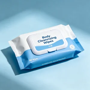 OEM ODM No Rinse Body Cleaning Wipes for Adult Natural Personal Care Bathing Wet Wipes Gently Soft Body Wipes