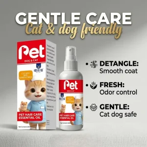 OEM ODM No Rinse Pet Detangling Coat Oil for Long Haired Pets Quick 5s Tangle Remove