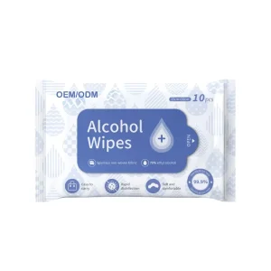 OEM ODM Portable 10 Sheets Antibacterial Disposable Wet Wipes Mild Sanitary Cleaning Wipes Disinfect Wipes for Outdoor Use