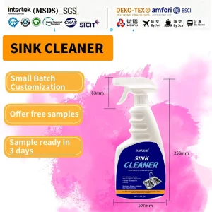 OEM ODM Sink Cleaner Deep Penetrating Formula Grease and Limescale Remover for Stainless Steel Basins 500ml