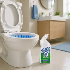 OEM ODM Toilet Cleaning Gel 500ml Customized Bathroom Cleaner Liquid Powerful Decontamination Gel With Angled Nozzle Design