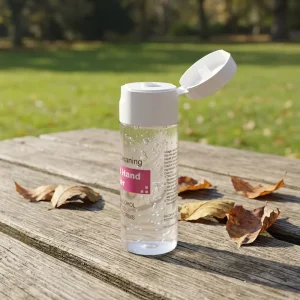OEM Personal Protection Flip Lid Portable Small Pack Leave in Gel Alcohol Hand Sanitizer T Bottle012 PET Material